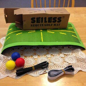 Golf Mat kit, Seiless sequin golf mat